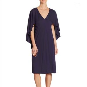 Trina Turk Navy Cape Dress